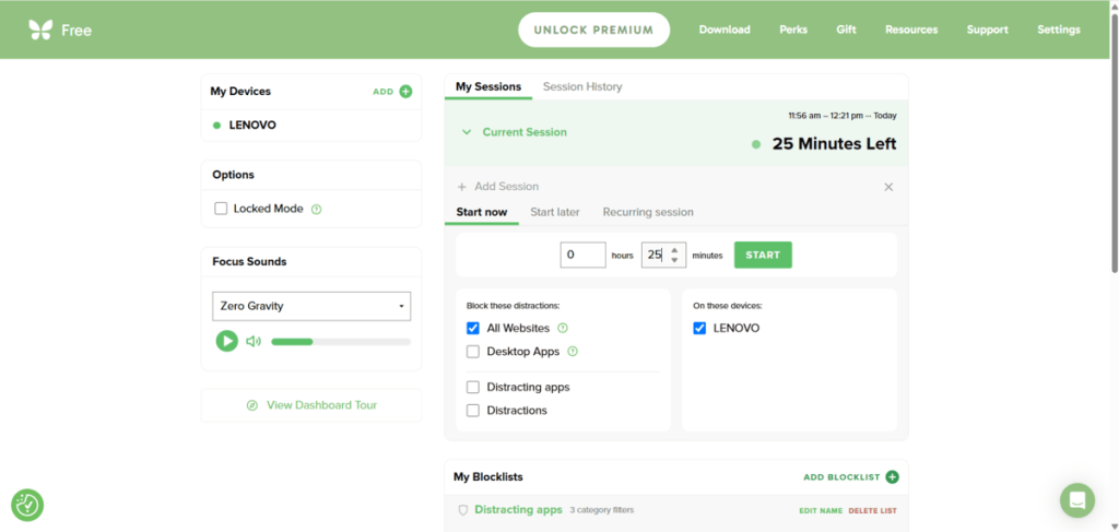 Setting up sessions with Freedom (1)