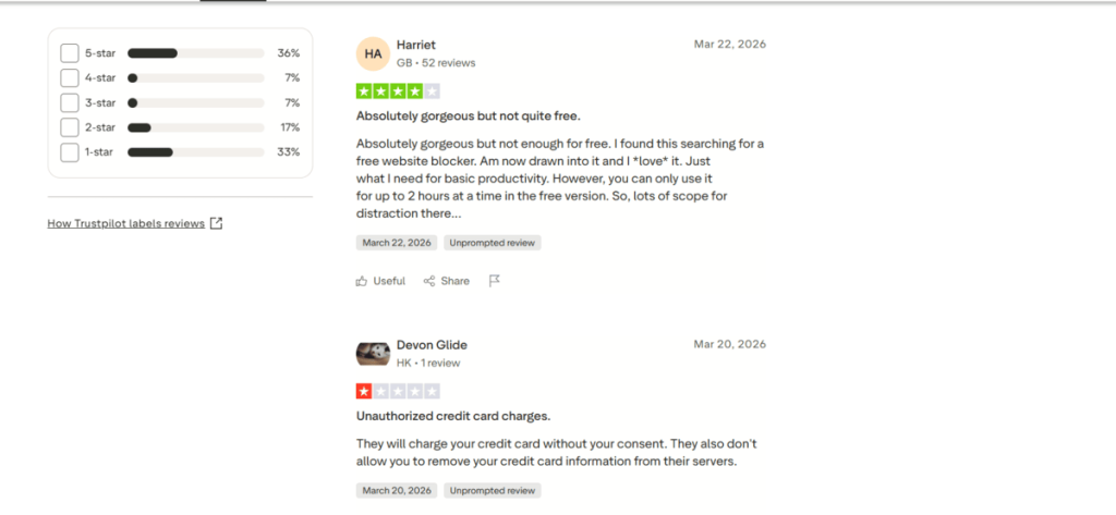 Trustpilot comments about Freedom (1)