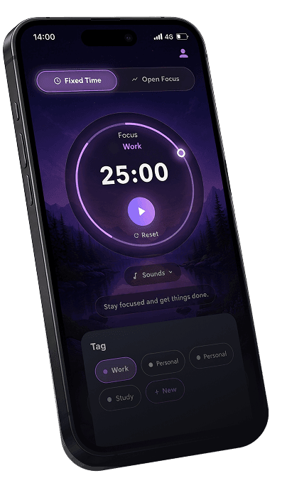 a focus timer for Iphone and Android
