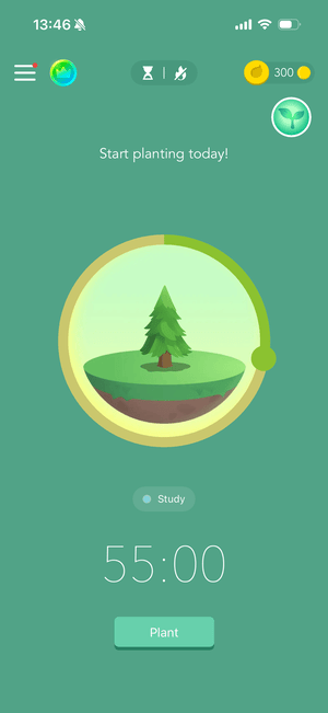 Forest productivity app's timer (1)