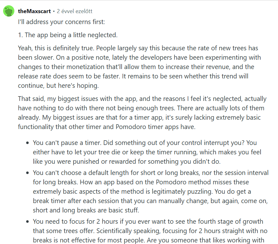 negative reddit comment about forest (2)